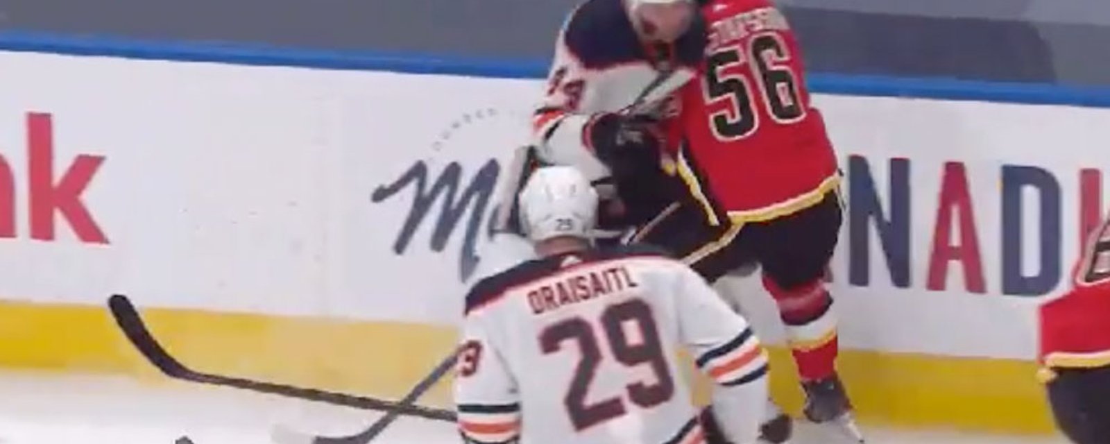 Intense chirping overheard between the benches during Oilers-Flames game 