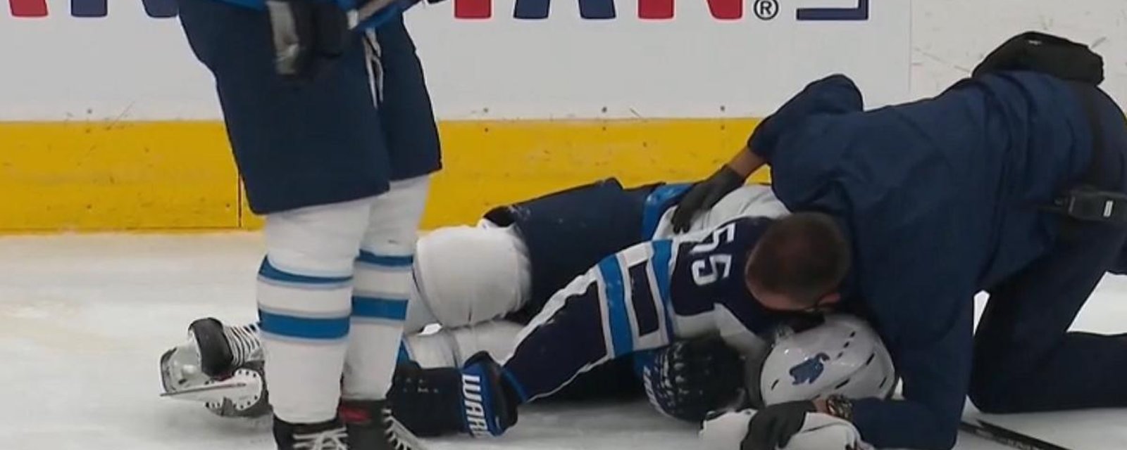 Mark Scheifele suffers gruesome injury in Game 1.