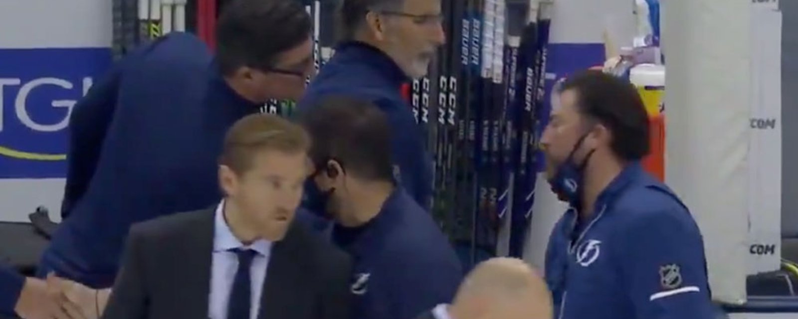 Tortorella doesn’t go out to shake the Lightning’s hands after elimination! 