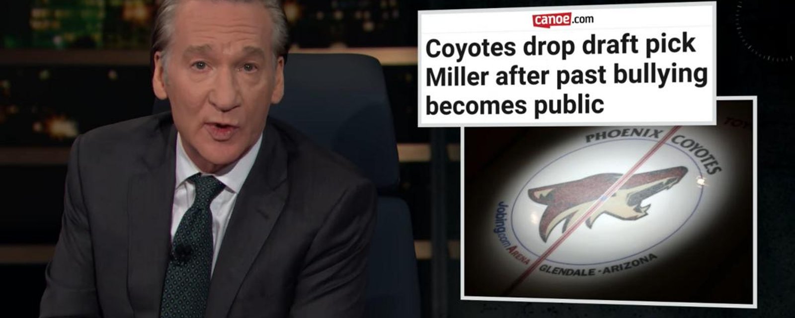 Bill Maher roasts the Coyotes over the Mitchell Miller debacle.