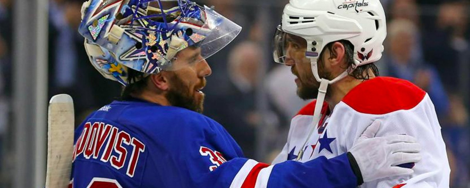 Ovechkin reacts to Lundqvist's news that he won't be joining the Capitals in 2021