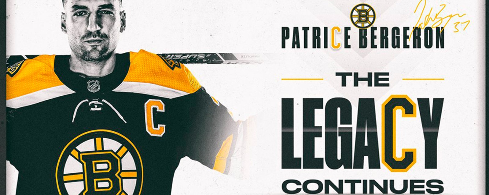 Bruins officially name Patrice Bergeron as the team's next captain