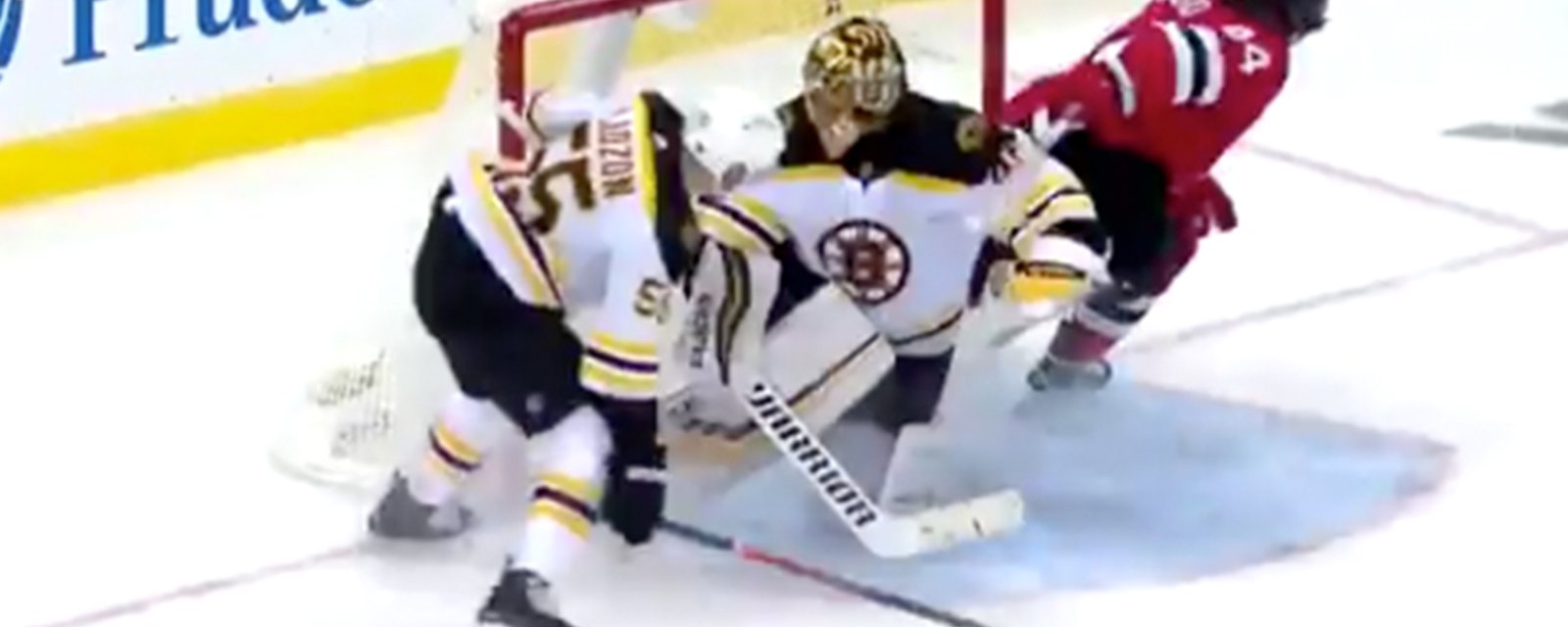 Miles Wood nearly takes off Tuukka Rask's head with dangerous stick swinging incident