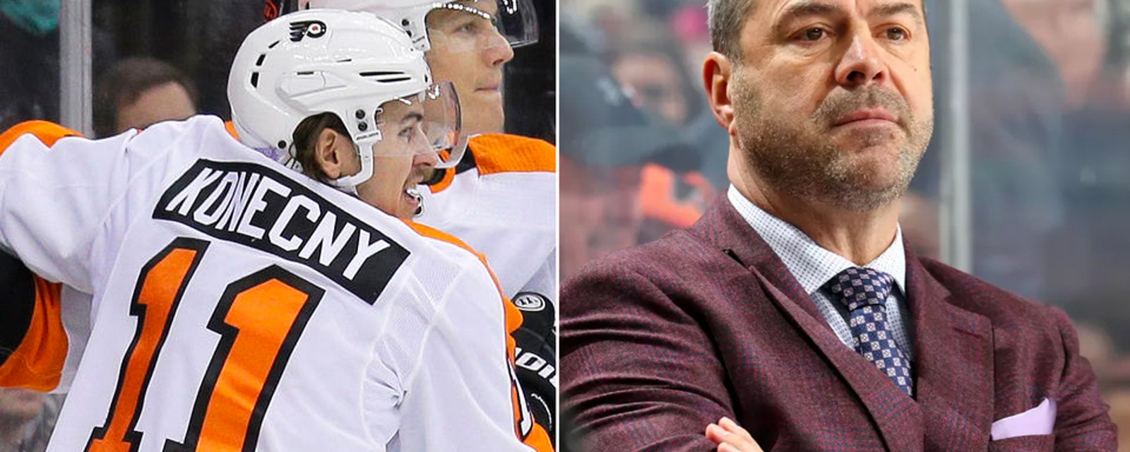 Feud erupts between Flyers’ HC Vigneault and star player Konecny