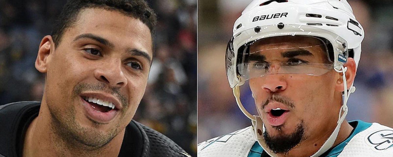 Ryan Reaves and Evander Kane renew their rivalry 10 minutes into the game.