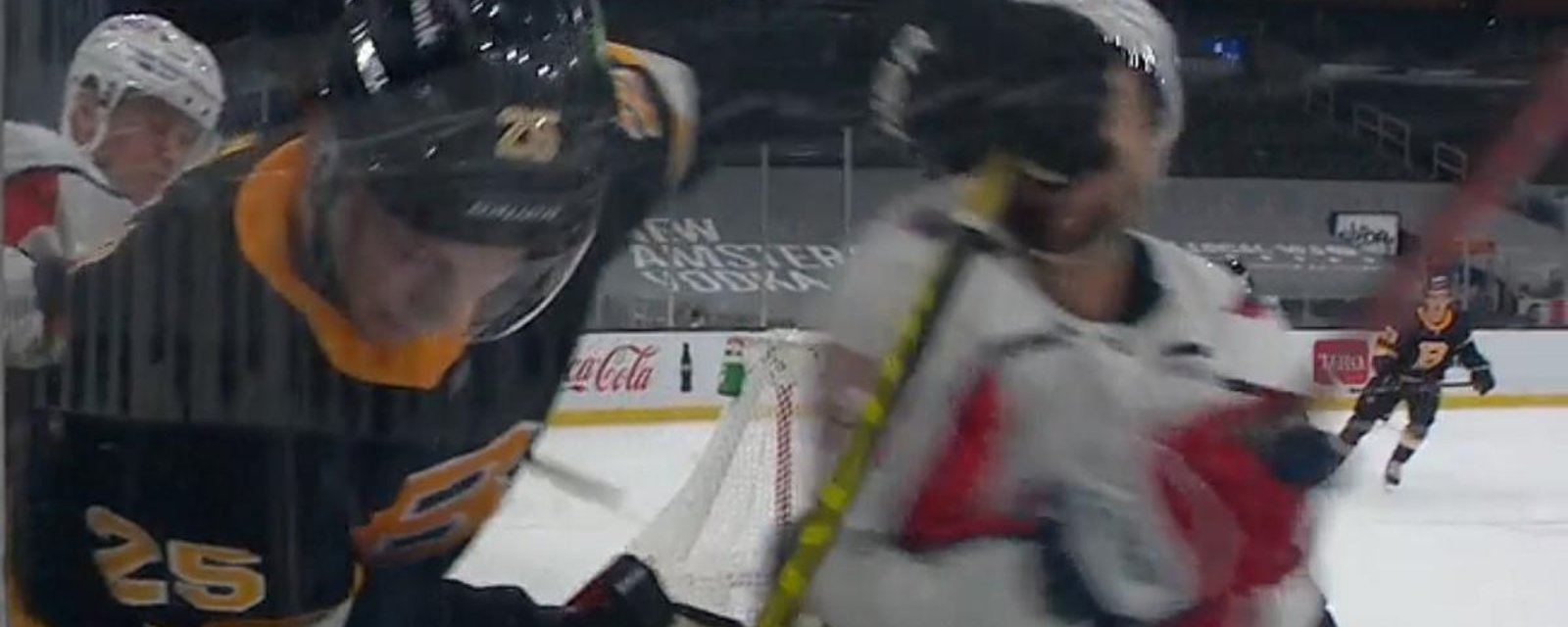 Tom Wilson sends Brandon Carlo to the hospital with an ugly hit.