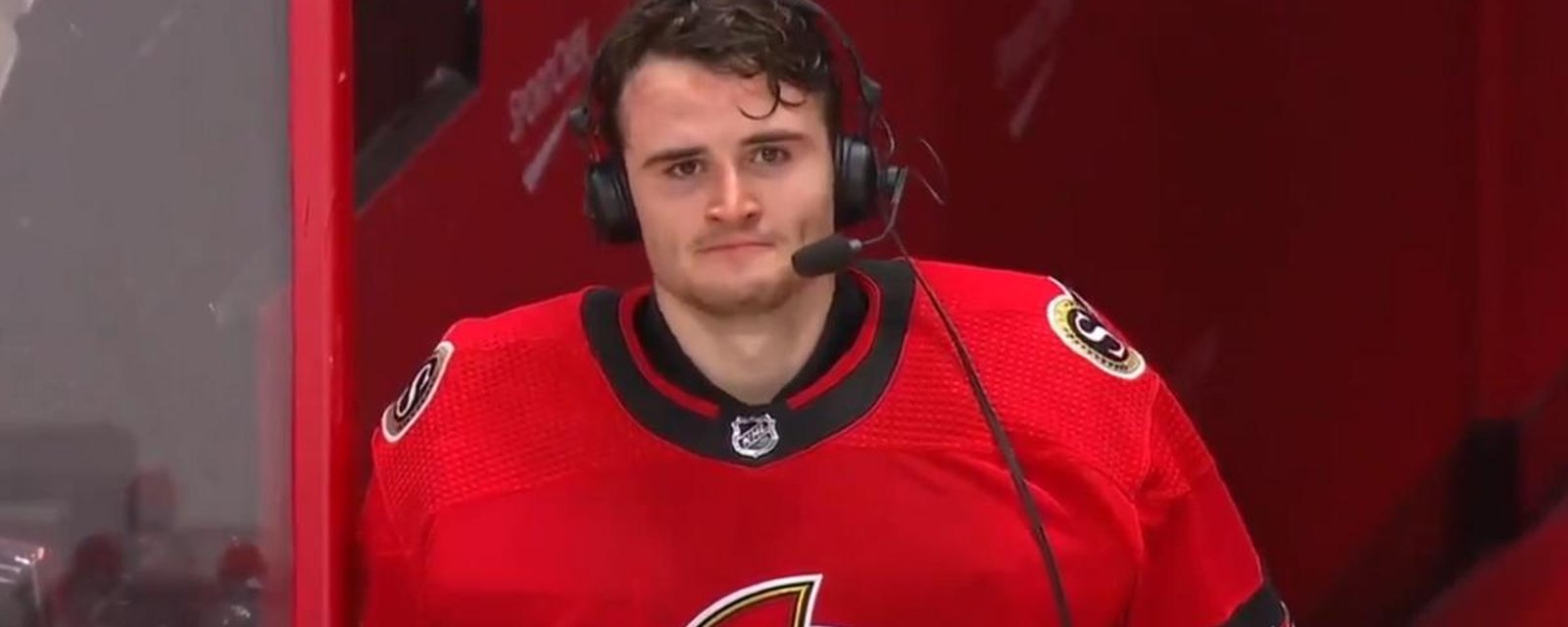 Joey Daccord can't hold back tears after earning his first NHL win against his father's team.
