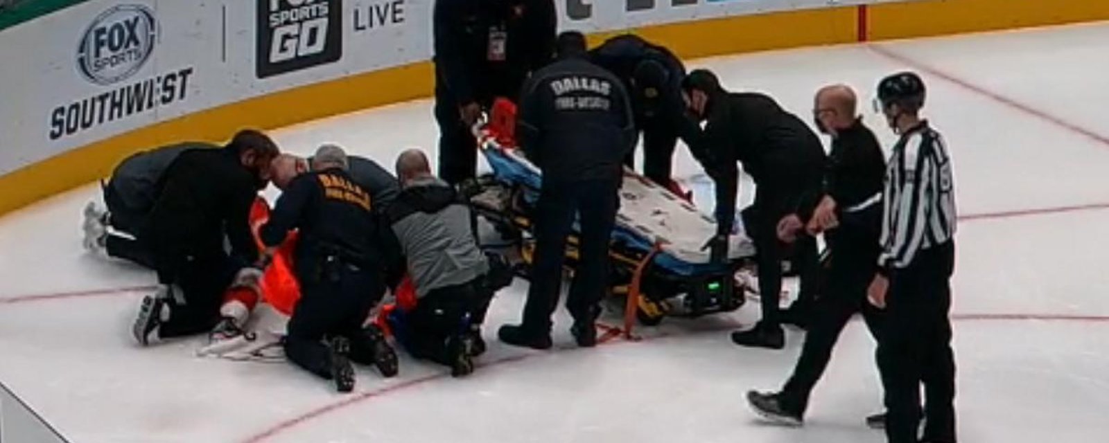 Early update on Aaron Ekblad who left the game on a stretcher.