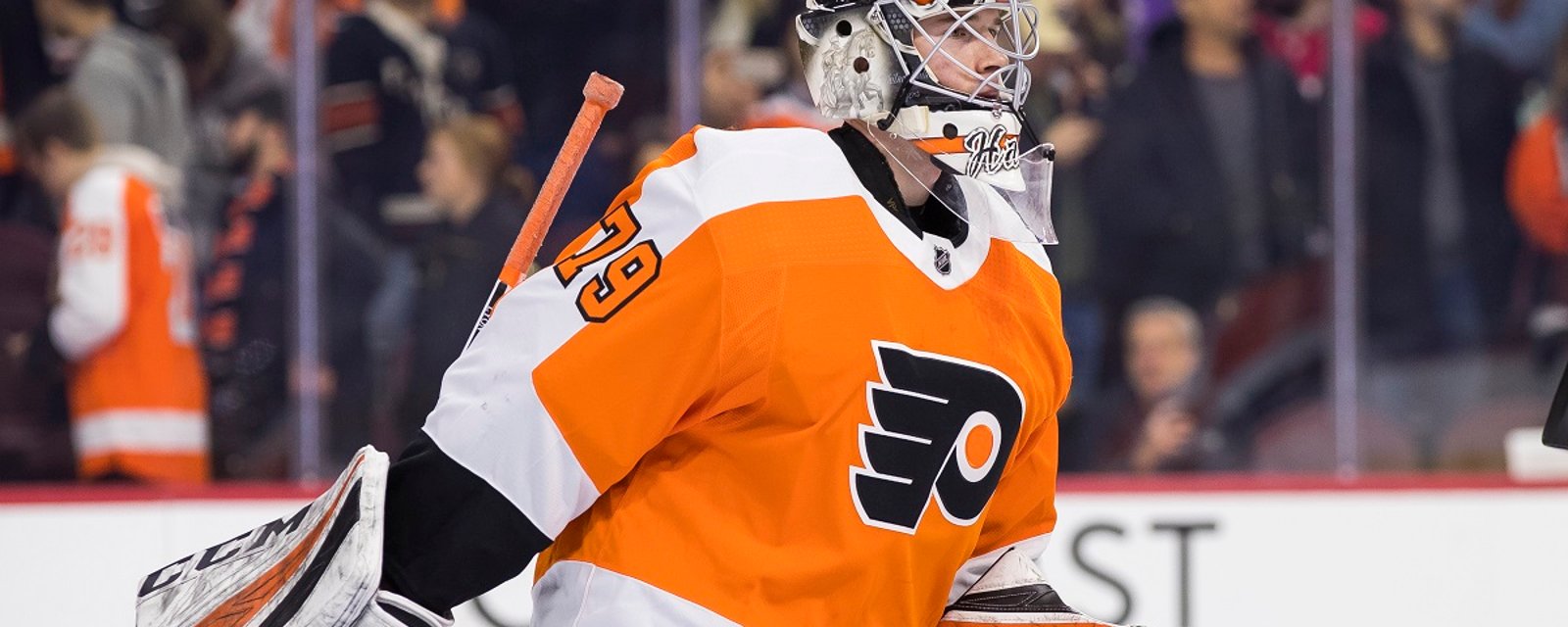 Carter Hart has been benched by the Flyers.