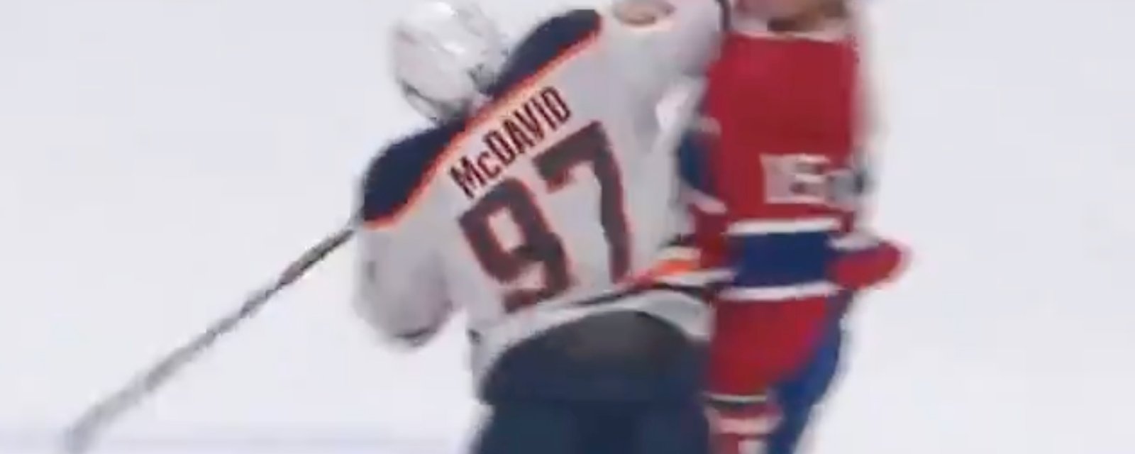 McDavid snaps and looks to commit suspendable play! 