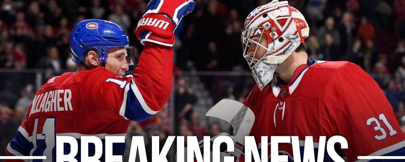 Habs lose both Price and Gallagher, add rookies to replace them