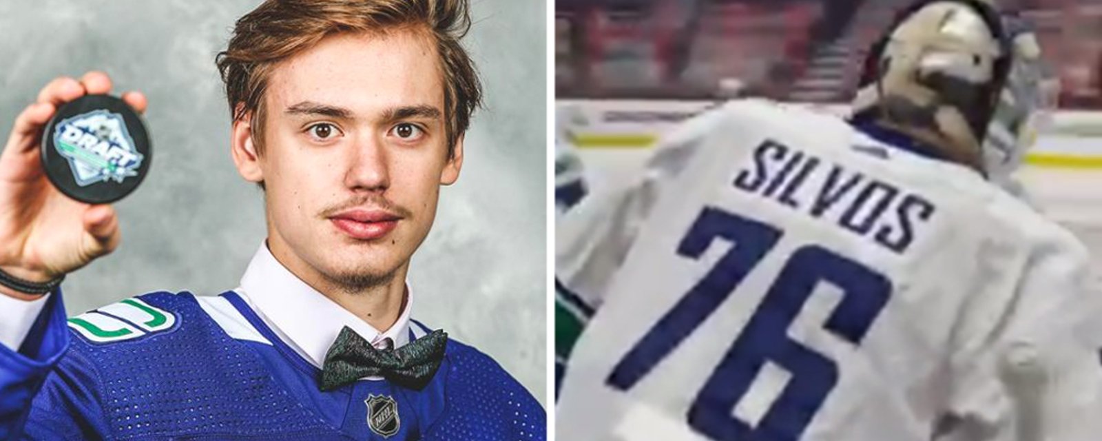 Canucks misspell rookie goalie Arturs Silovs jersey name bar in his first NHL game
