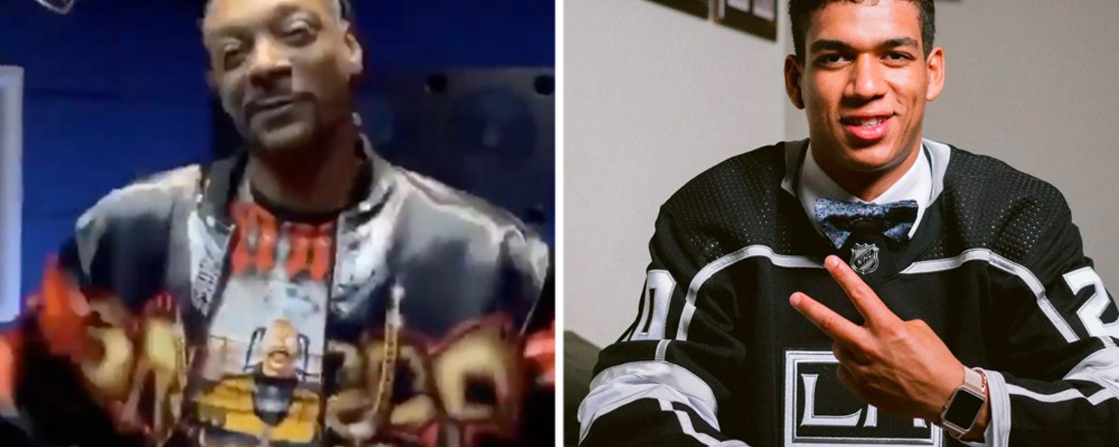 Snoop Dogg welcomes Kings rookie Quinton Byfield to the NHL