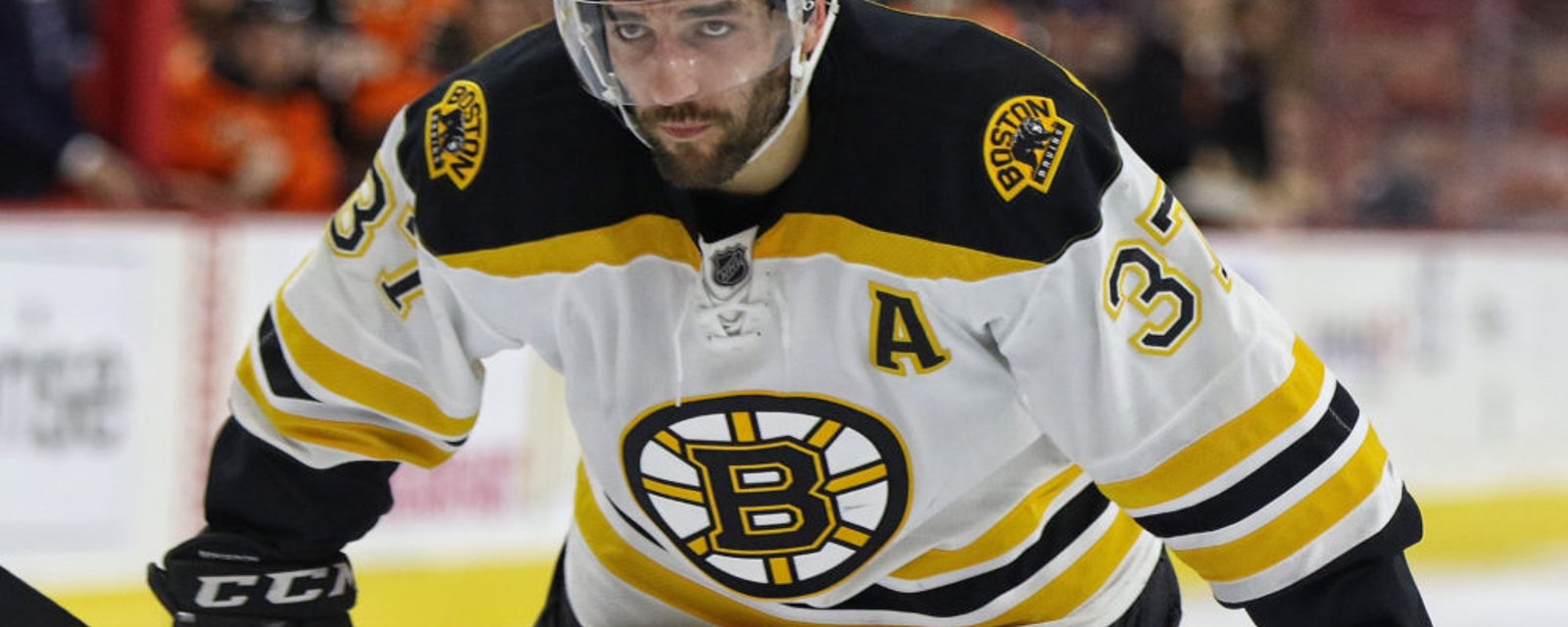 Bruins pull captain Patrice Bergeron out of the lineup minutes before game 