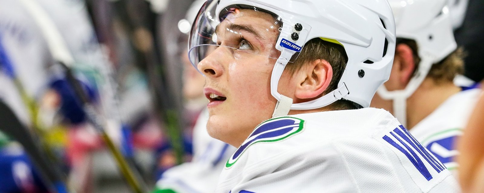 Jake Virtanen absent from practice after allegations of sexual assault surface online.