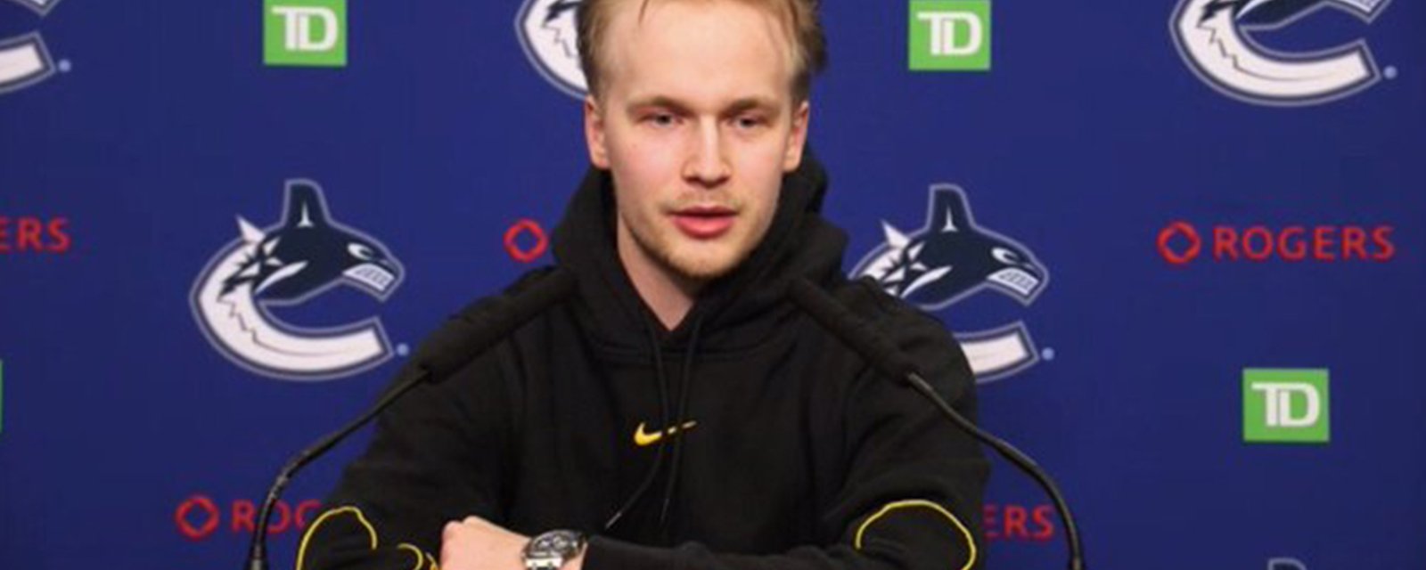 Pettersson discloses his injury, talks about contract negotiations and potentially “playing elsewhere”