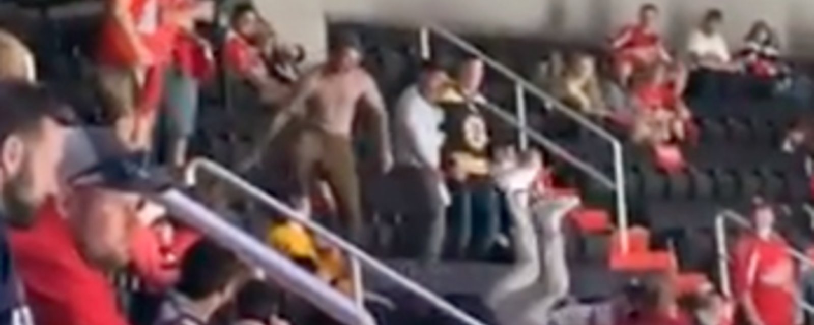 A fight breaks out in the nosebleeds in Game 2 of Capitals vs Bruins