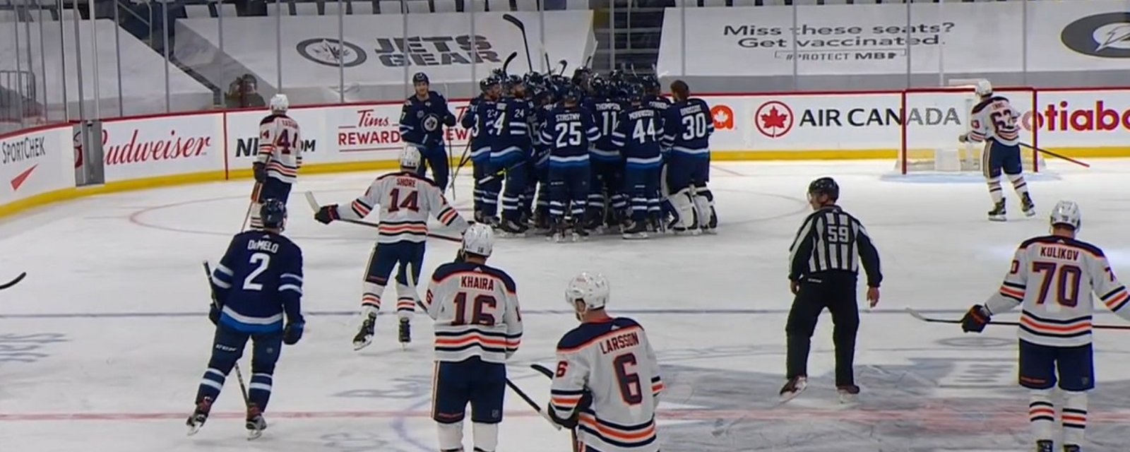 Oilers collapse in the third period, go on to lose in overtime.