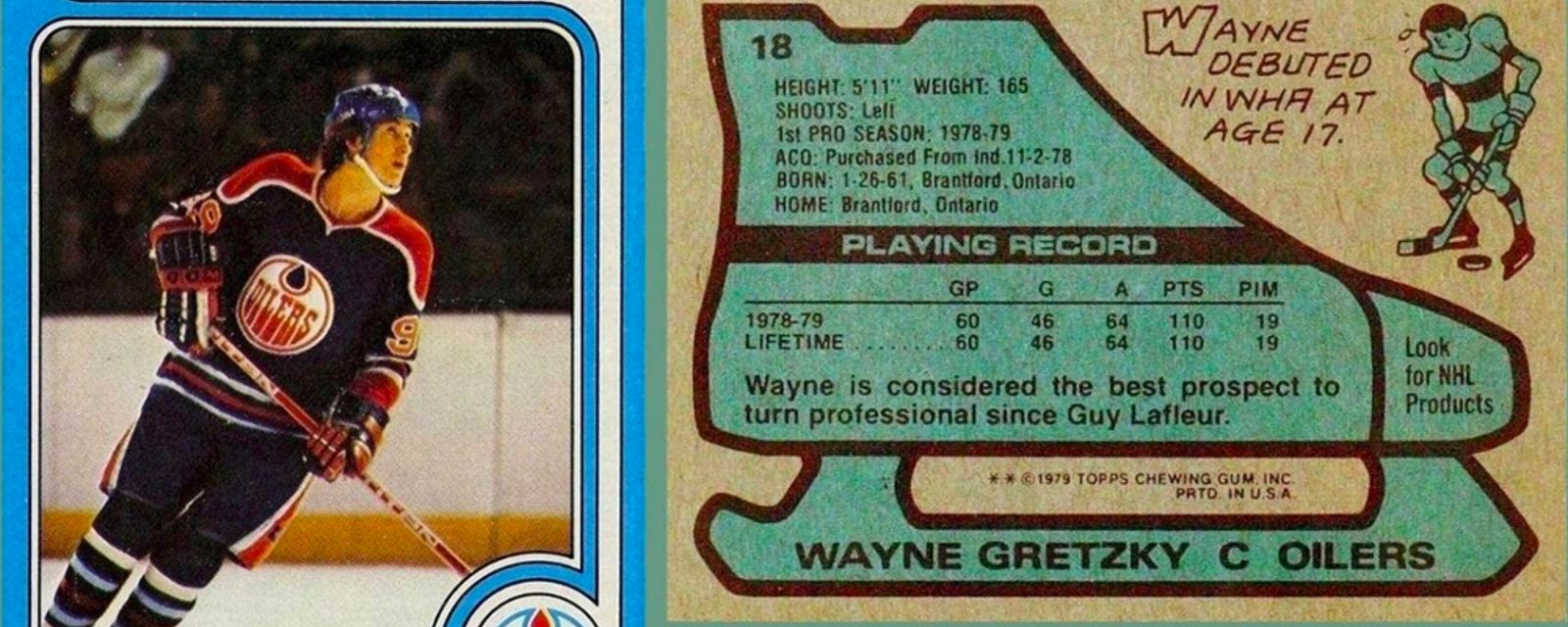 Gretzky rookie card sells for a record $3.75 million