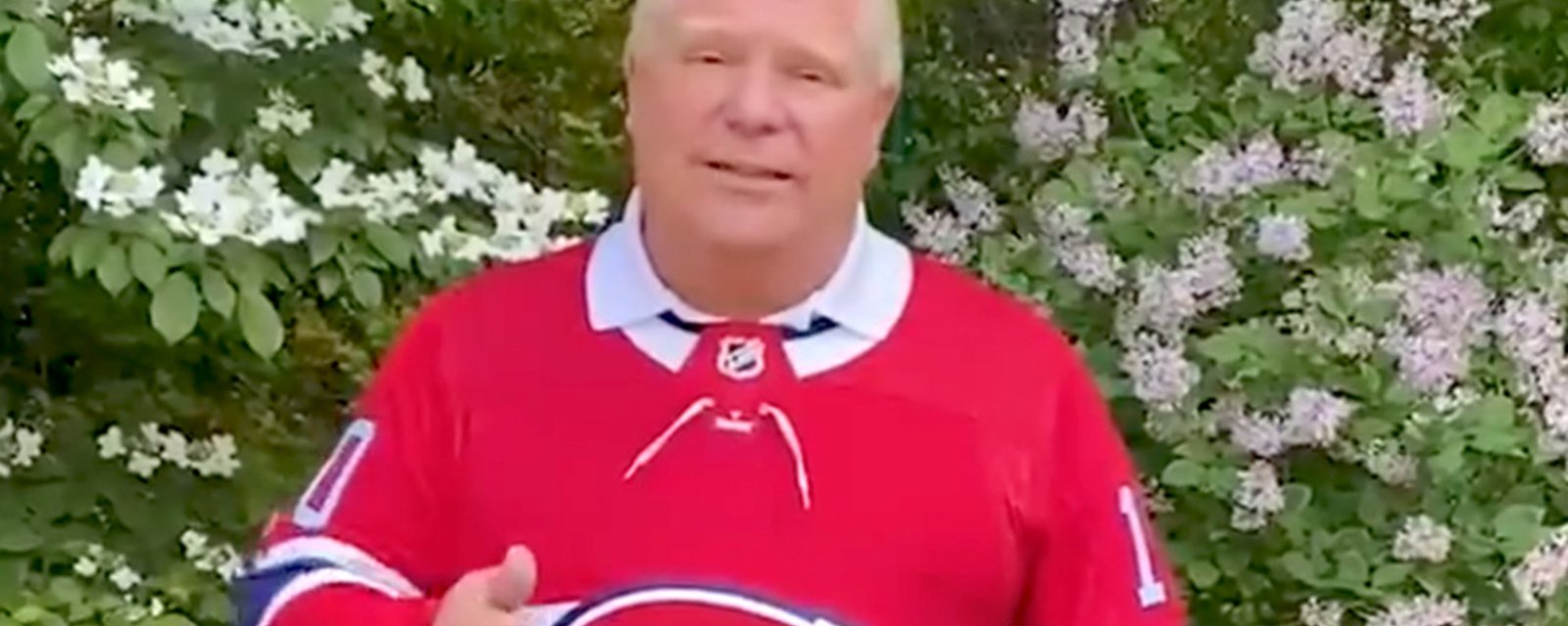 Ontario premier Doug Ford dons Montreal Canadiens jersey after Leafs collapse 