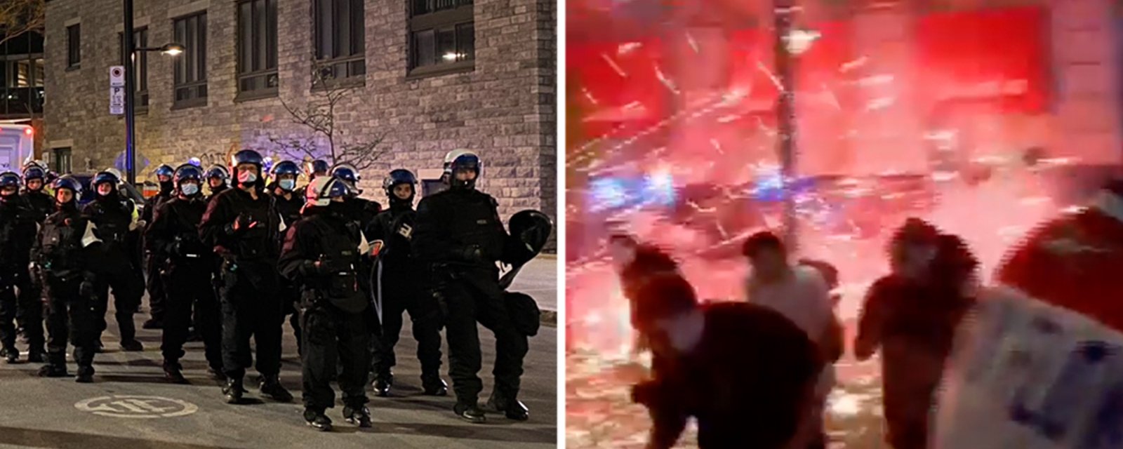 Riot police called in after Habs fans go wild in the streets