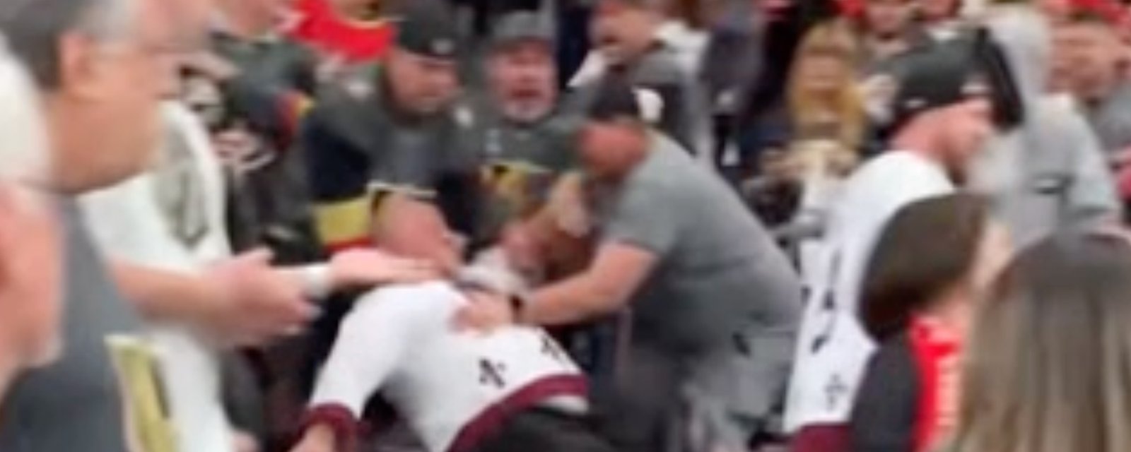 Fight breaks out in stands as Avs’ fans have gear stolen during Knights’ celebrations 