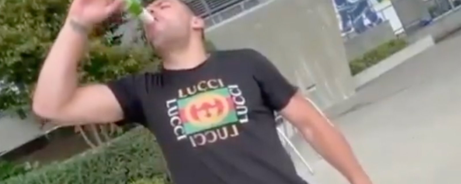 Milan Lucic dedicates awkward video to Bruins as he chugs beers in Vancouver 
