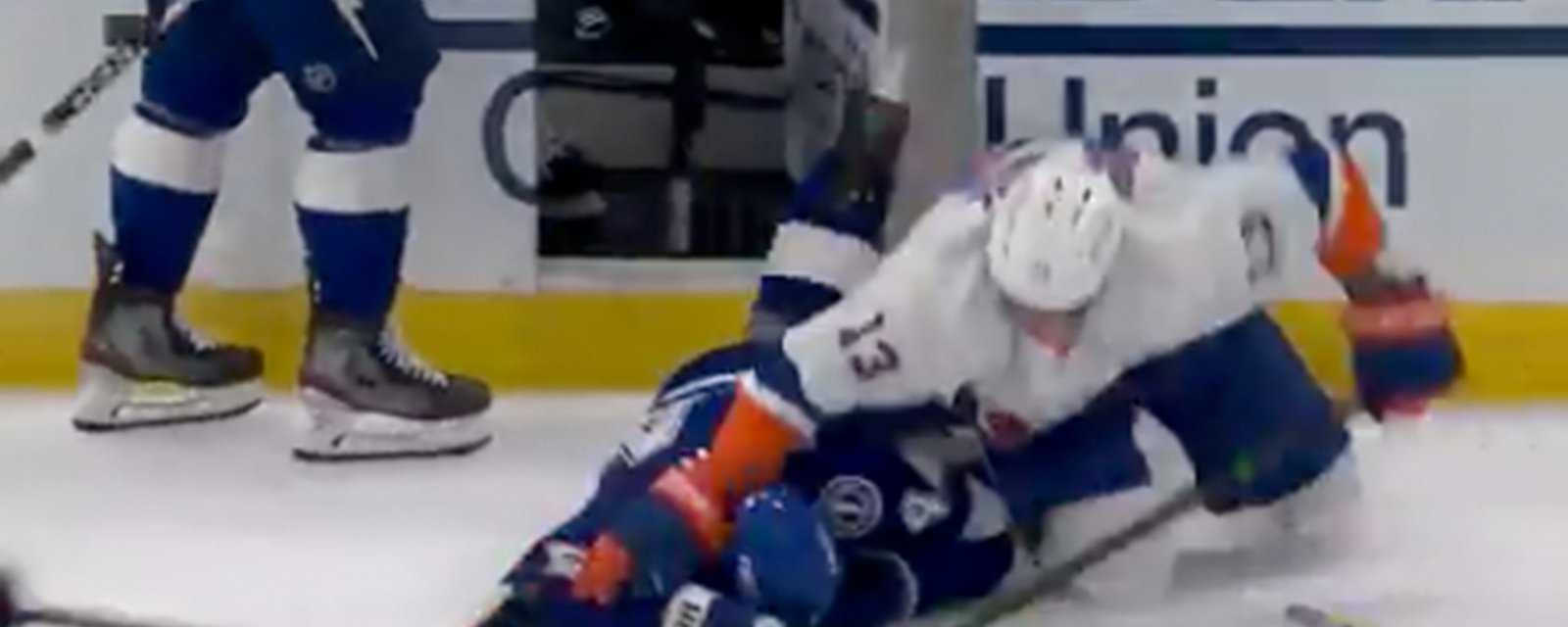Barzal gets a 5 minute major and a game ejection for vicious crosscheck 