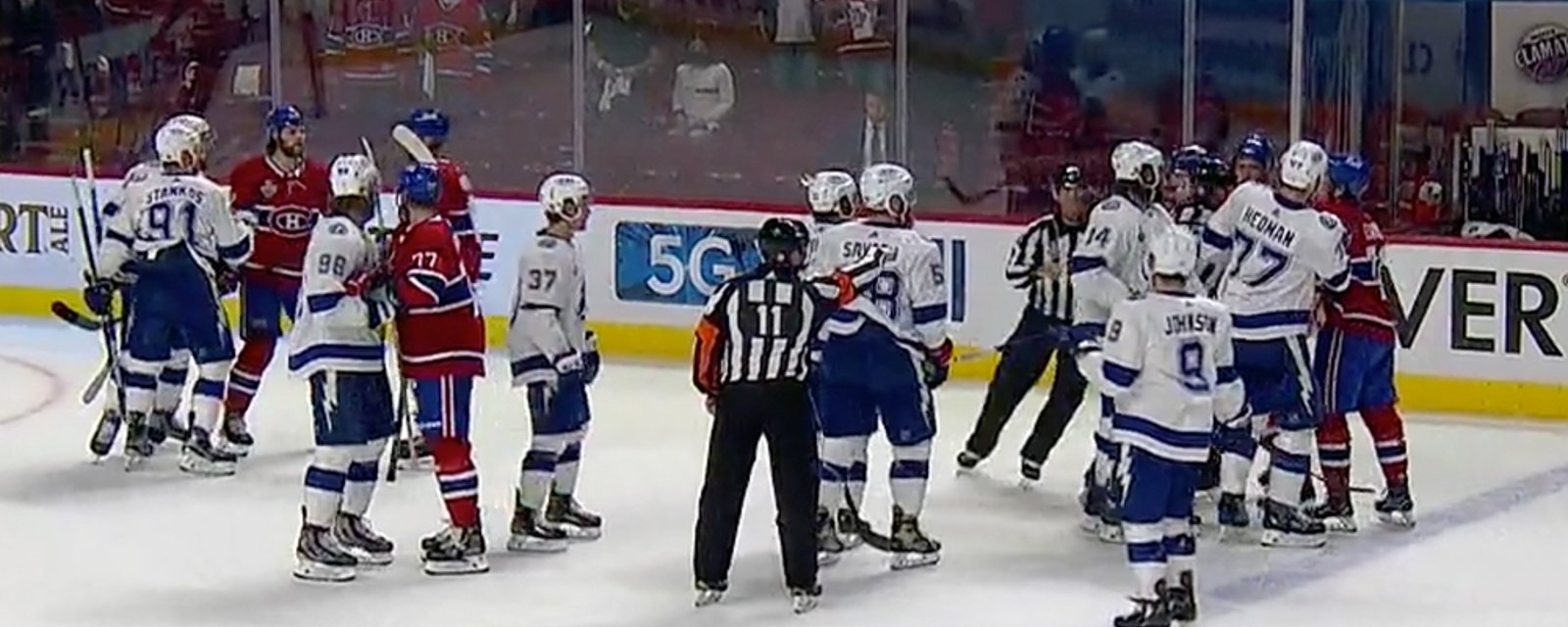 Both benches empty as tempers flare in Game 4