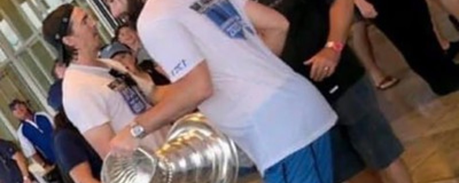 We finally know how the Lightning broke the Stanley Cup! 