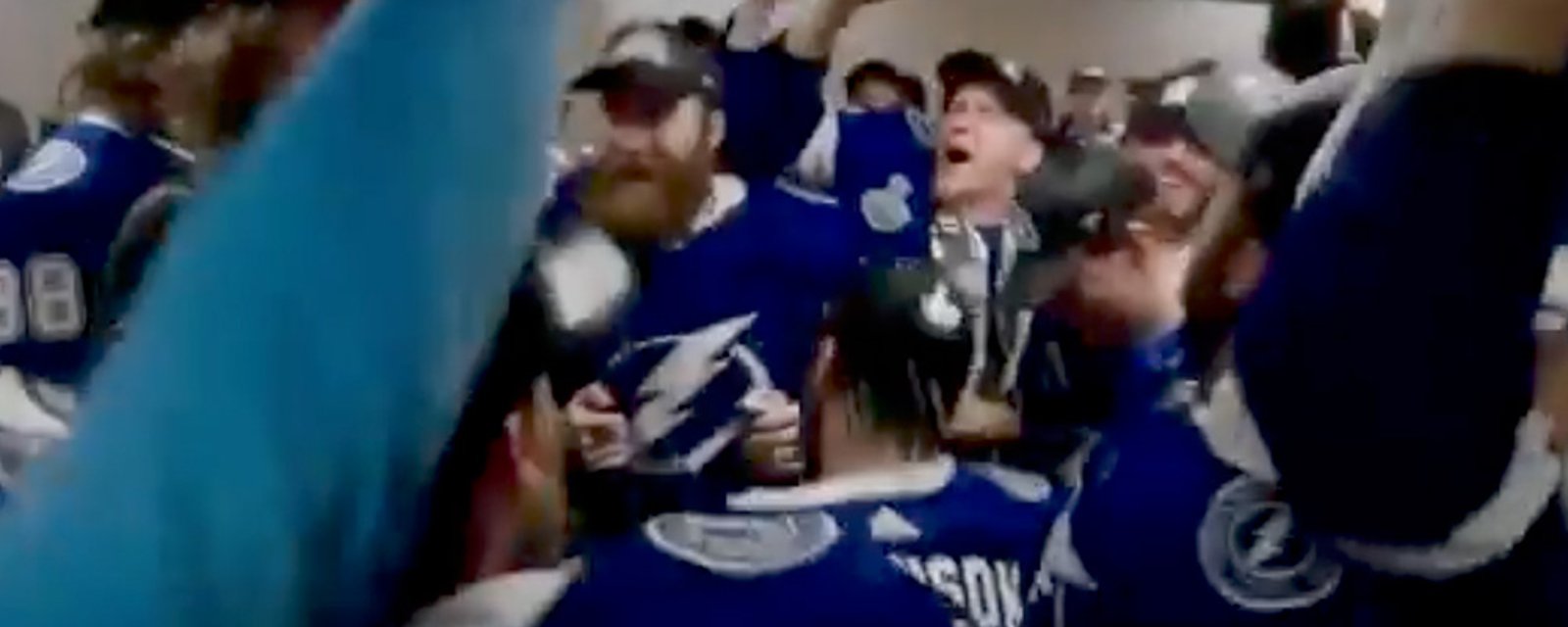 Tampa Bay Lightning continued to troll Habs during locker room celebration 