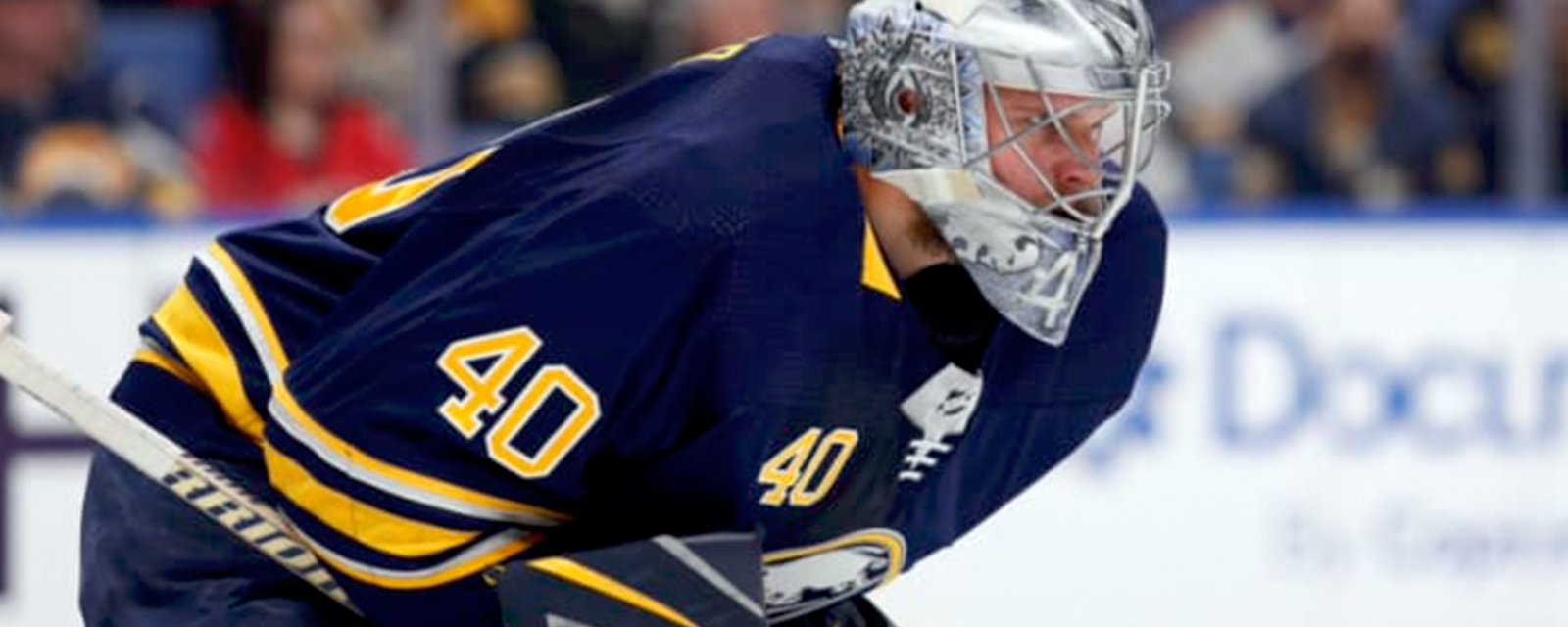 Robin Lehner throws medical staff of the Buffalo Sabres under the zamboni 