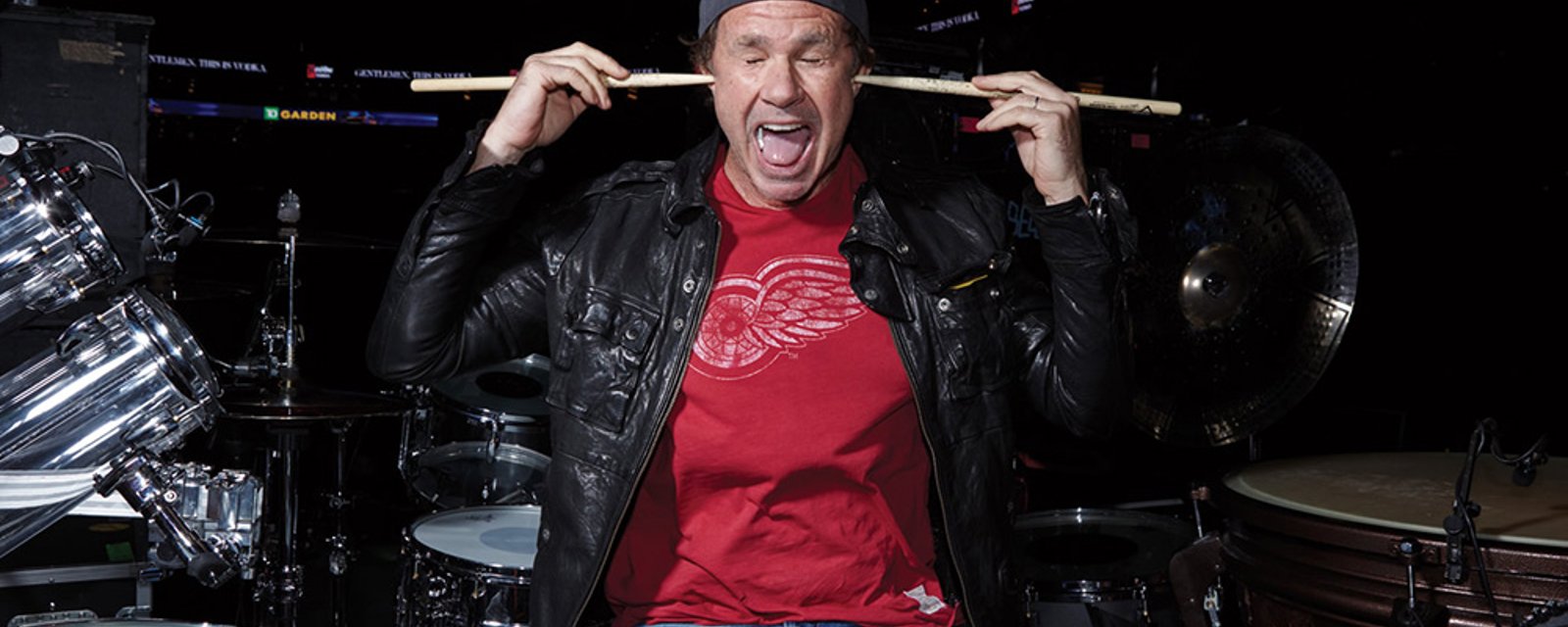 Red Hot Chili Peppers drummer Chad Smith is a longtime Detroit Red Wings fan