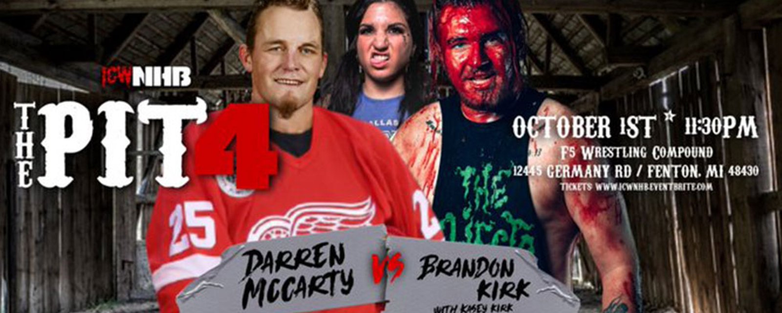 Four time Stanley Cup winner Darren McCarty will make his Pro Wrestling debut next month!