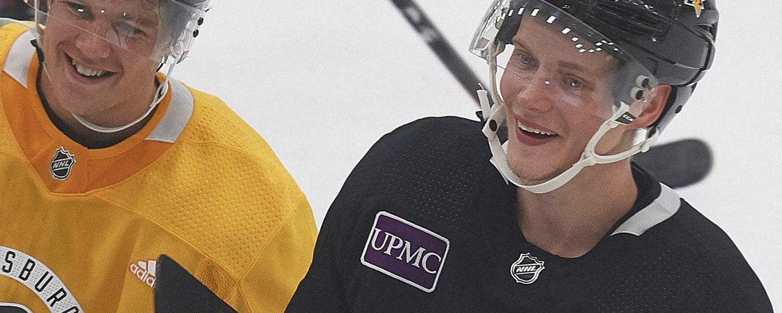 Filip Hallander sends a warning to his fellow Penguins in training camp.