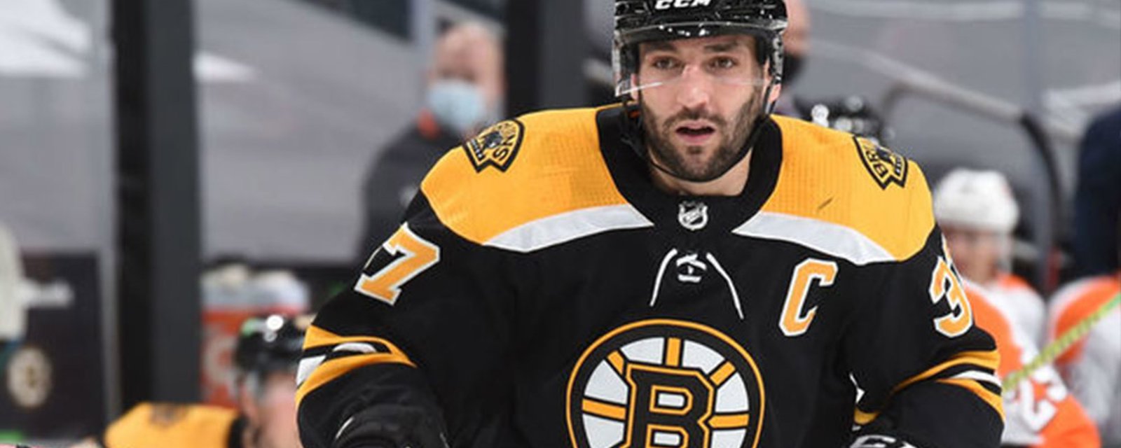 Bruins captain Patrice Bergeron talks team vaccination rate and his future in Boston 