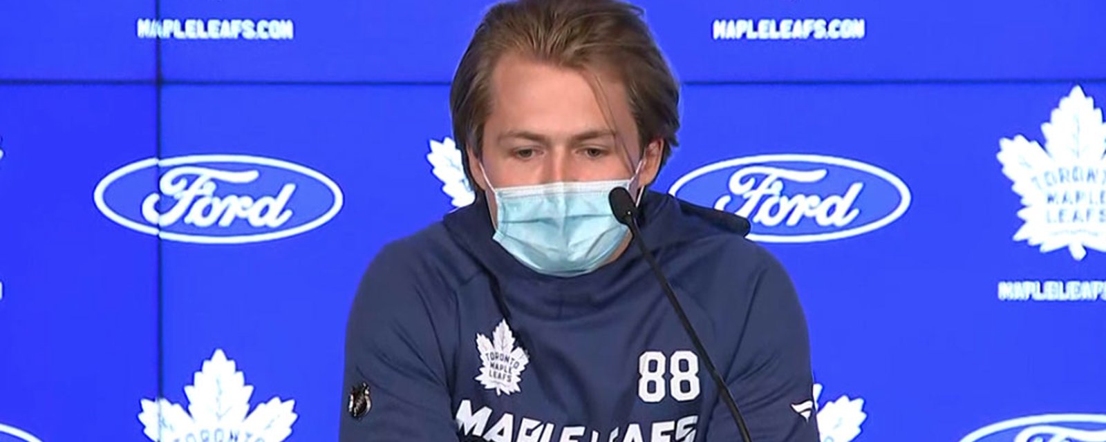 William Nylander admits that he's unvaccinated, despite reports that 100% of Leafs players are/were vaccinated