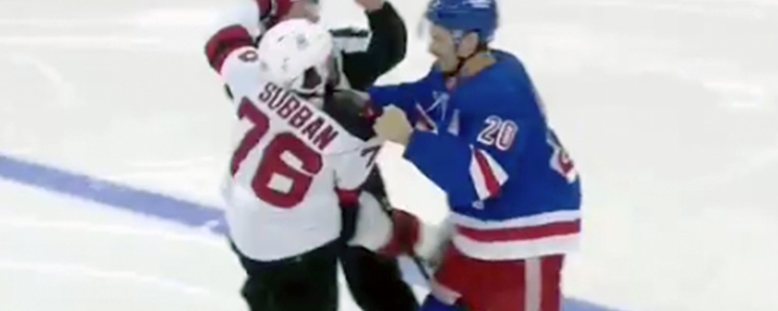 Kreider drops the gloves and absolutely rag dolls Subban, who refuses to fight