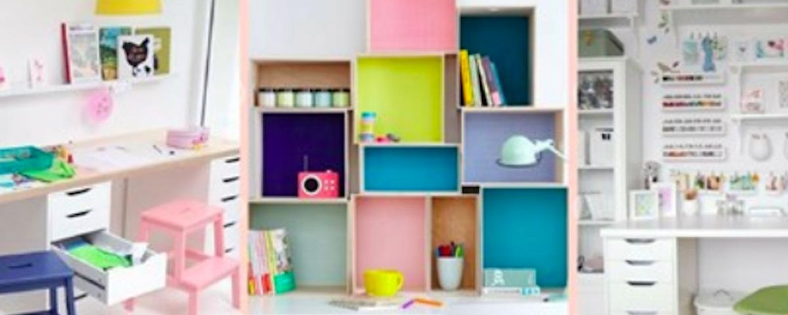 24 suggestions pour un bureau de travail dans la chambre d'enfant