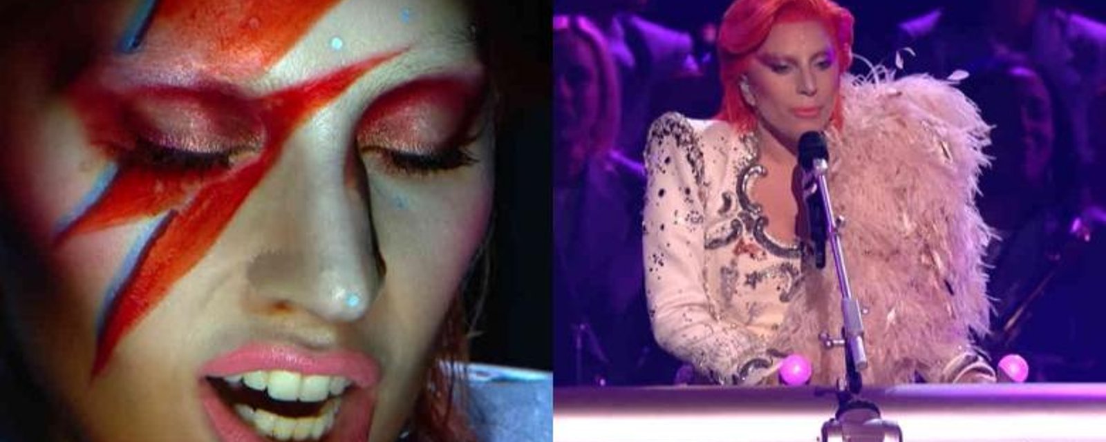 Voici l'inoubliable performance de Lady Gaga en hommage à Bowie aux Grammys, hier!