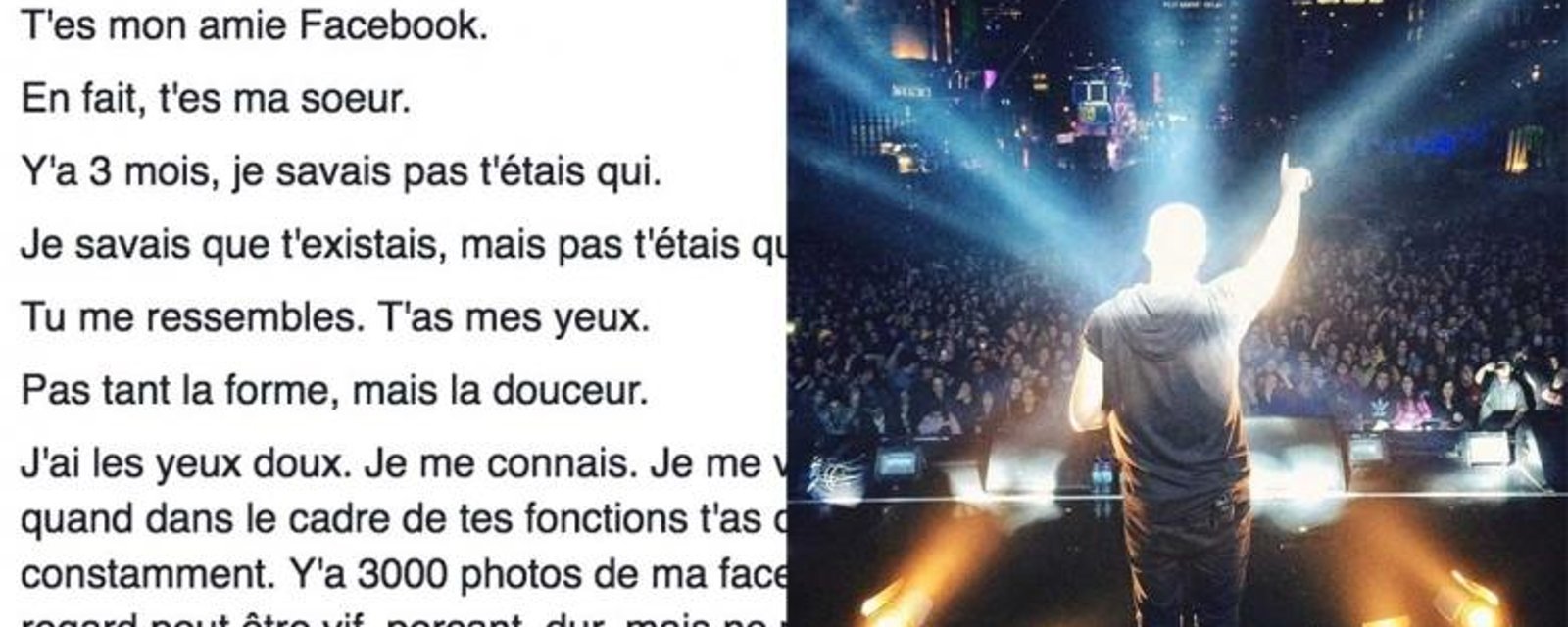 Un populaire chanteur québécois découvre qu'il a une soeur sur Facebook!