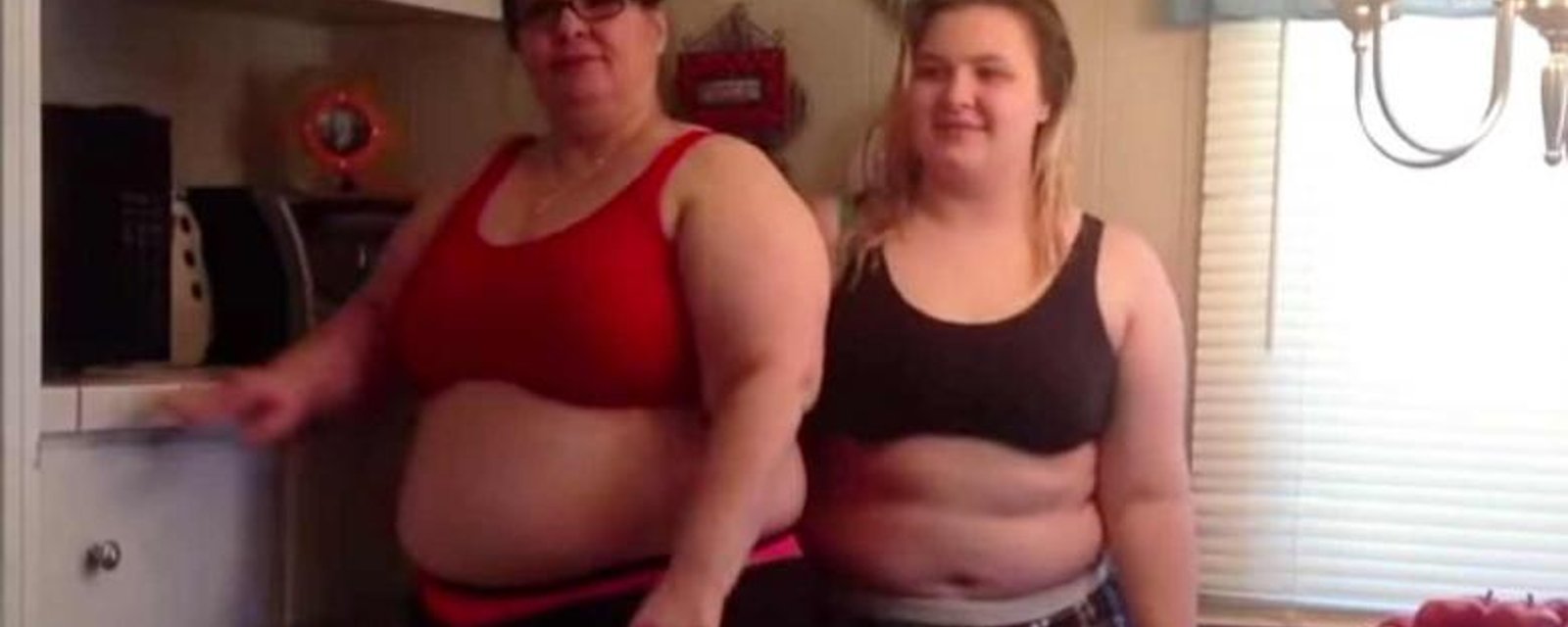 Une mère et sa fille se filment avant de perdre du poids... Attendez de les voir maintenant!