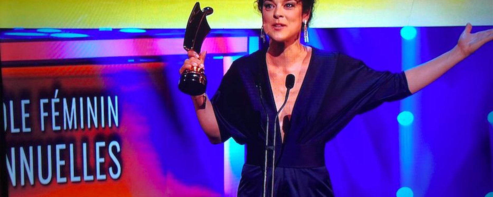 Hélène Bourgeois-Leclerc remporte un trophée Artis et prononce le plus beau discours de la soirée