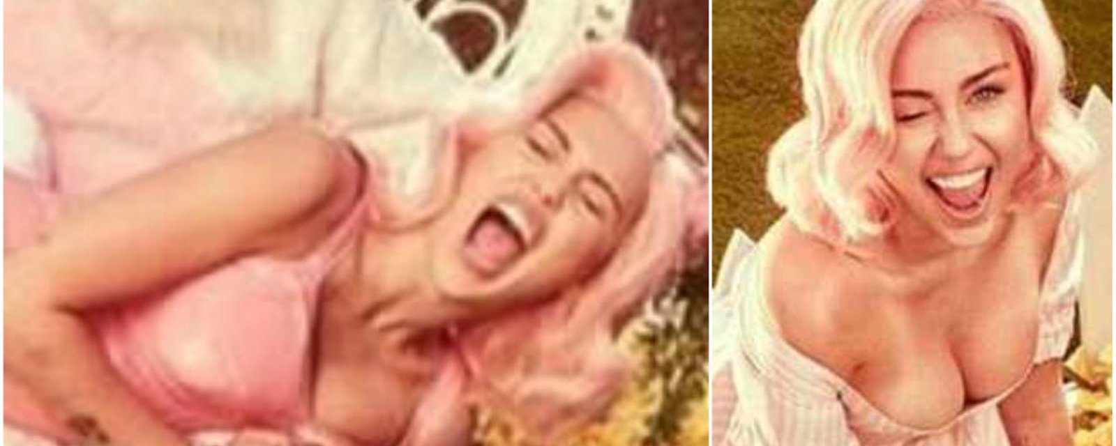 Miley Cyrus pose en tenue osée alors qu'elle se fait donner la fessée par le lapin de Pâque