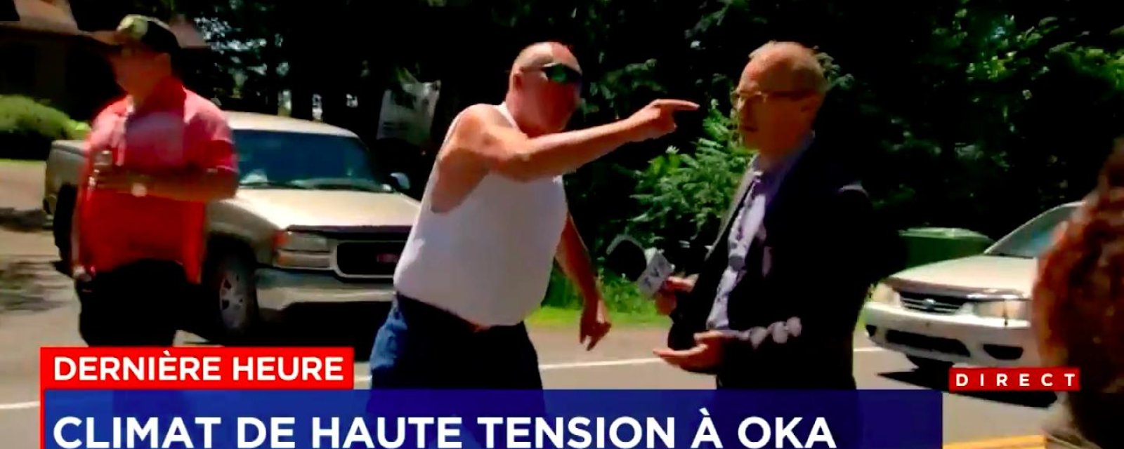 DERNIÈRE HEURE: Un journaliste de TVA se fait menacer en direct par un homme incroyablement agressif