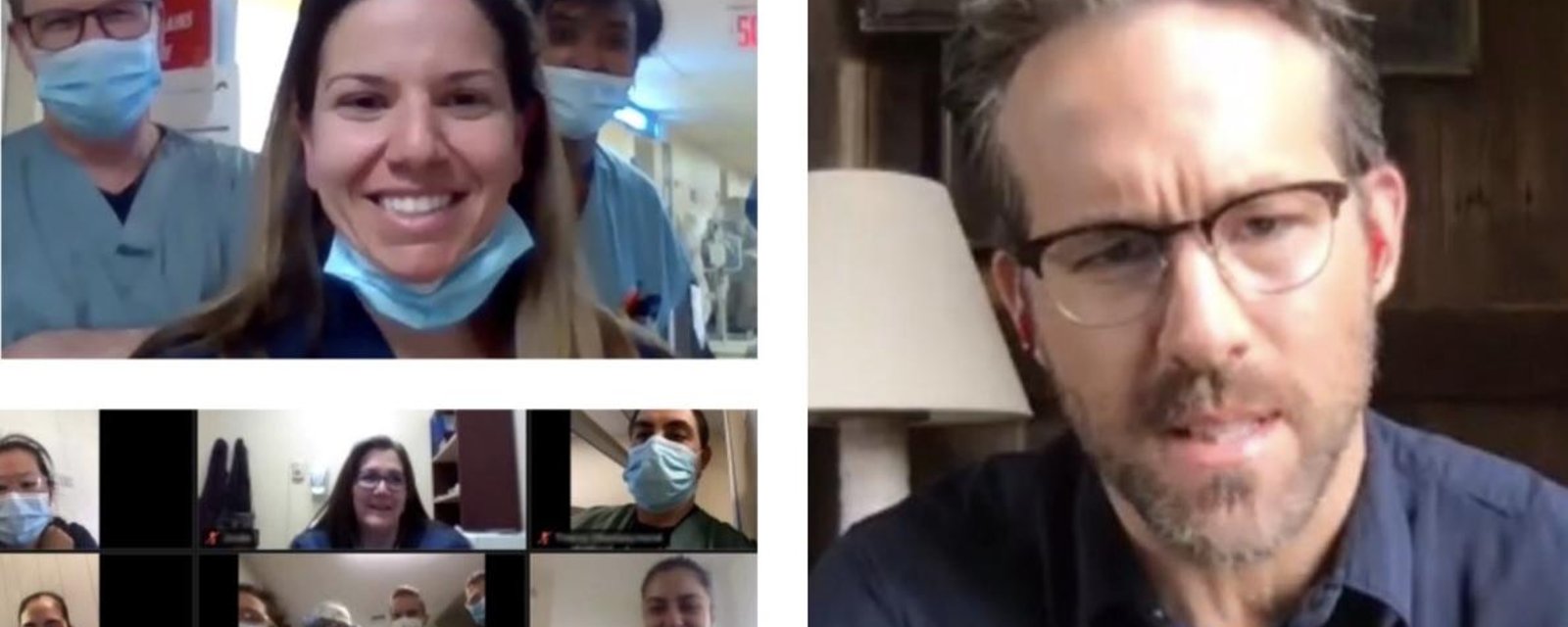 L'acteur Ryan Reynolds a appelé les employés d'un hôpital de Montréal pour les remercier