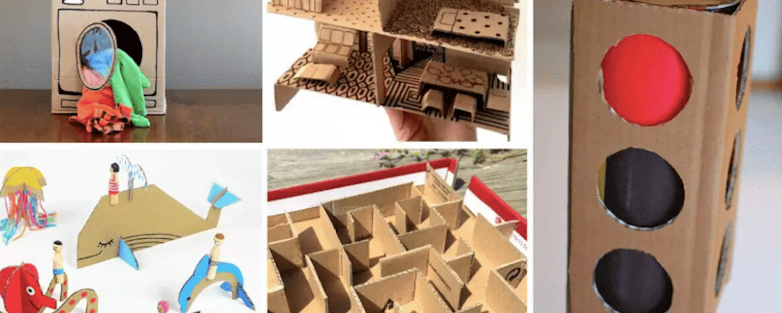 Recyclez vos boites de carton en fabriquant quelques-uns de ces 20 jouets pour enfants