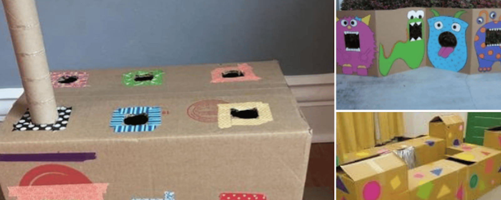 9 super jeux pour enfants faits à partir de boites de carton