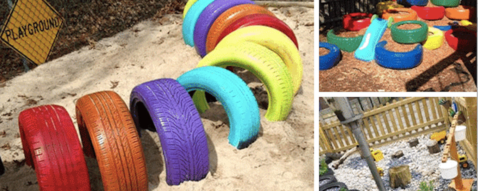 16 façons originales d'utiliser de vieux pneus dans la cour