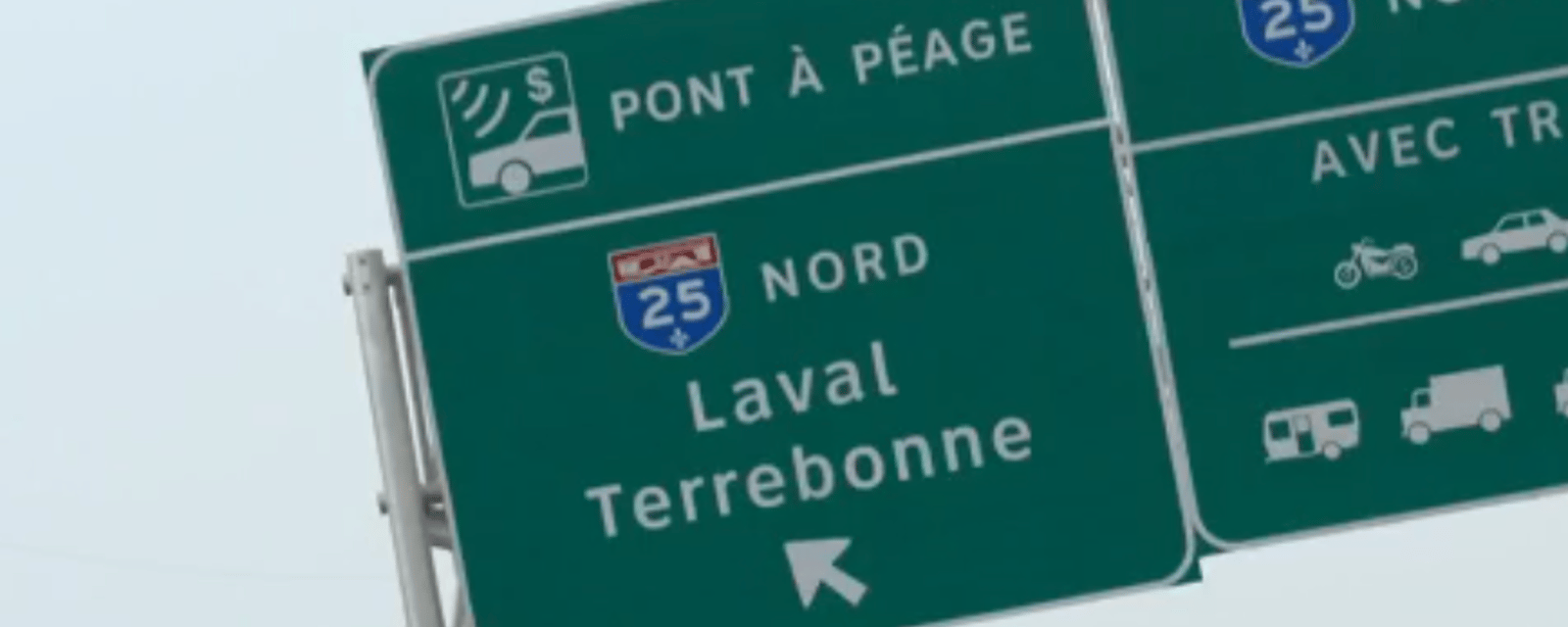 Augmentation du coût du péage sur le pont de l'autoroute 25 entre Montréal et Laval